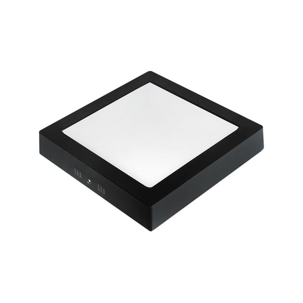 Painel Led Quadrado Sobrepor 18W Bivolt Preto Lux Taschibra