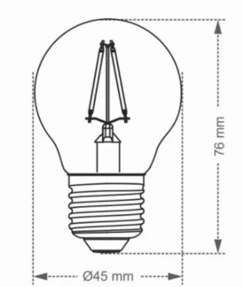 Lampada Led Filamento G45 Defletora 3w Espelhada - Thony Ferragem