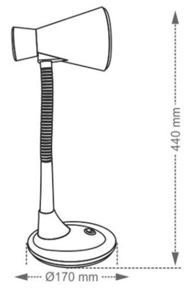 Luminaria Mesa Tlm 03 Preta Taschibra