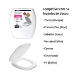 Assento Almofadado Quadrado Branco Atlas - Thony Ferragem