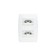 Conjunto 2 Tomada 2P+T 10A 250V 4X2 Branco Ilus - Thony Ferragem