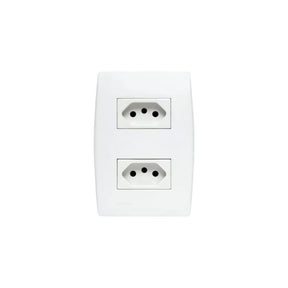 Conjunto 2 Tomada 2P+T 10A 250V 4X2 Branco Ilus - Thony Ferragem