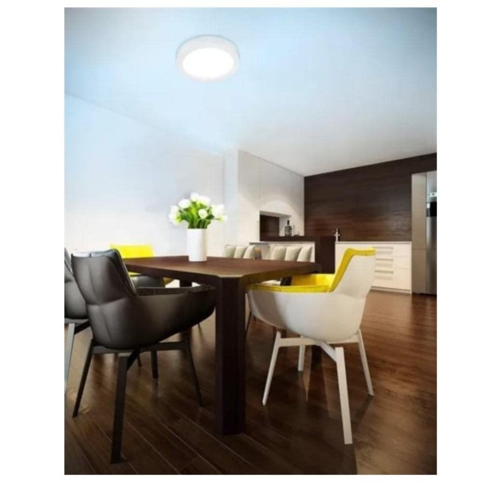 Painel Led Sobrepor Redondo 12w 3000k Lux Taschibra