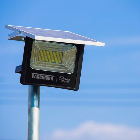 Refletor Led Solar TR Sun 100W Preto 6500K Taschibra - Thony Ferragem