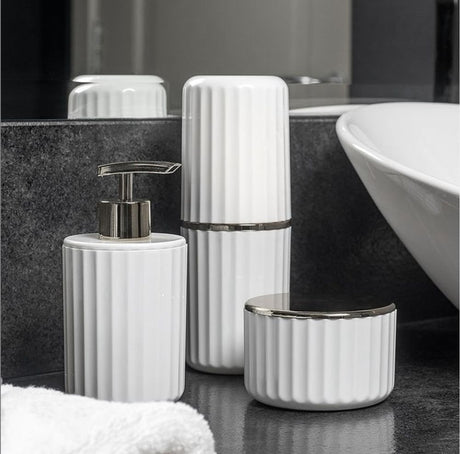 Porta Algodao Cotonete Groove Chumbo OU - Thony Ferragem