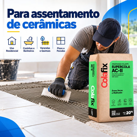 Cimentcola AC2 Cinza 20kg Colafix - Thony Ferragem
