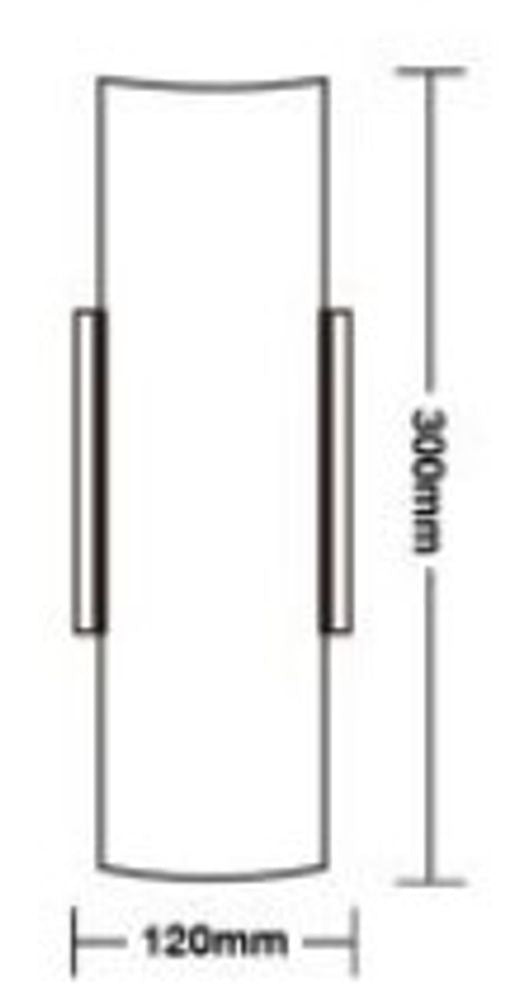 Arandela Embau 30cm Vidro Fosco 1xe27 - Thony Ferragem