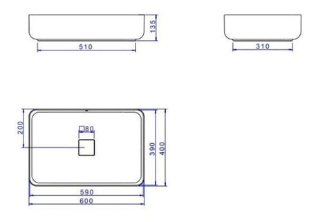 Cuba De Apoio Retangular L.13060.17 60cm Branca Deca - Thony Ferragem