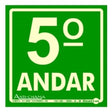 Placa De Sinalizacao Pavimento 5 Andar Fotol 18x18 - Thony Ferragem