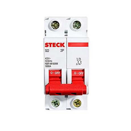 DISJUNTOR BIPOLAR 10A CURVA C STECK - Thony Ferragem