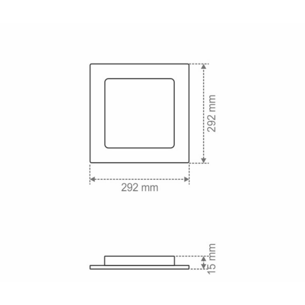Painel Led Quadrado Embutir 24W Smart  WI-FI Taschibra