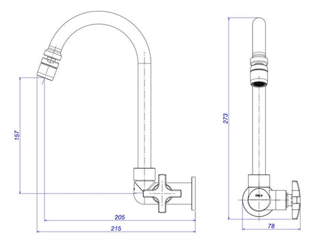 Torneira de Parede para Cozinha 1168.C34 Deca - Thony Ferragem