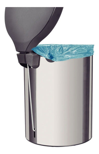 Lixeira Inox C/ Pedal 5l Tampa Preta Tramontina