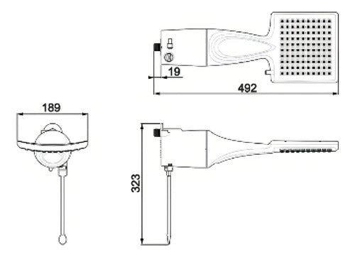 Ducha Ultra Eletrônica Branca 7500W 220V Loren Shower Lorenzetti