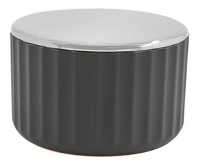 Porta Algodao Cotonete Groove Chumbo OU - Thony Ferragem