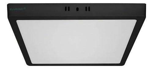 Plafon De Led Taschibra 18w Quadrado Preto Sobrepor Bivolt Cor Luz Neutra 4000k 110v/220v