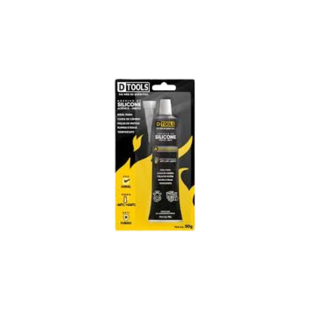 SILICONE ALTA TEMPERATURA PRETO 50G - Thony Ferragem