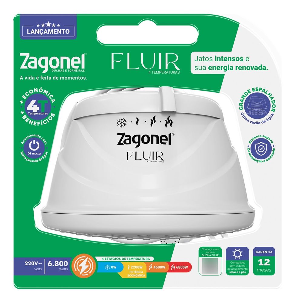 DUCHA FLUIR 4 TEMPERATURA 5500W 127V BRANCO