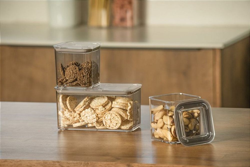 Pote Hermético Retangular  1,3L Cristal Coza