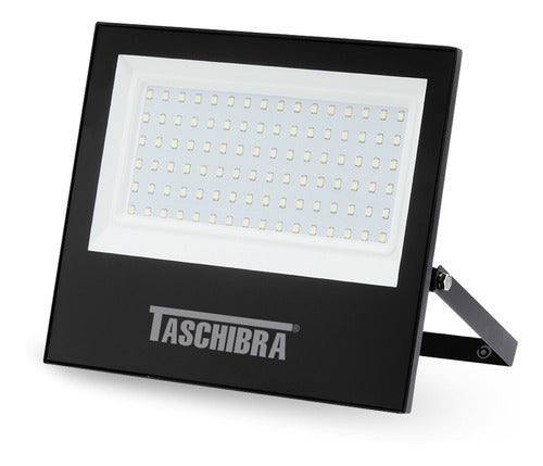 Refletor Holofote Slim Preto 100w Led 6500k Bivolt Taschibra