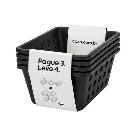 Kit Cesta One Pequena 5 Peças Preto Coza - Thony Ferragem