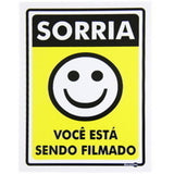 Placa Sorria Voce Esta Sendo Filmado 15x20cm Encartale - Thony Ferragem