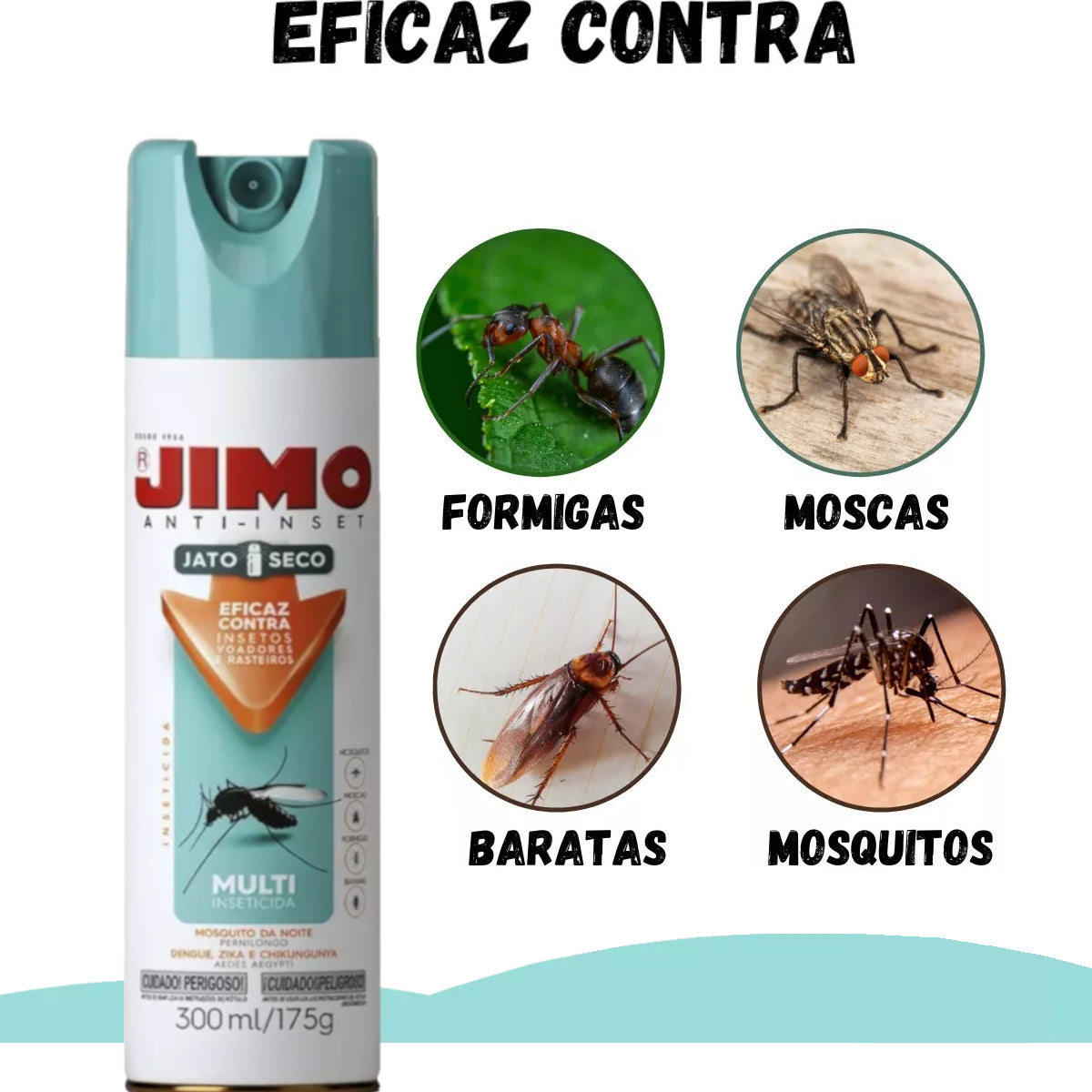 Anti-Inset Jato Seco 300ml Jimo