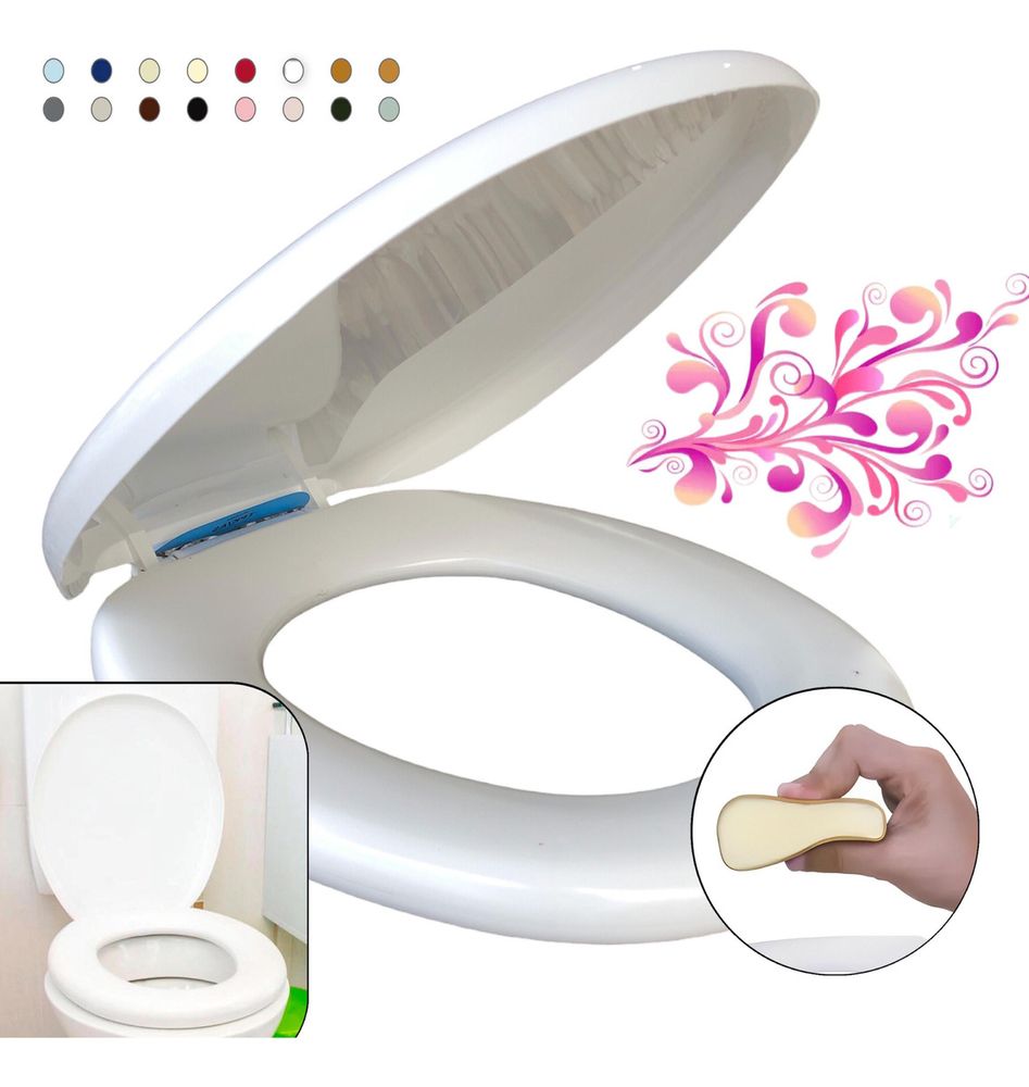 Assento Almofadado Oval Perfumado Branco Astra