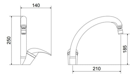 Misturador Mono De Cozinha Balcão 7001 C55 Meber - Thony Ferragem