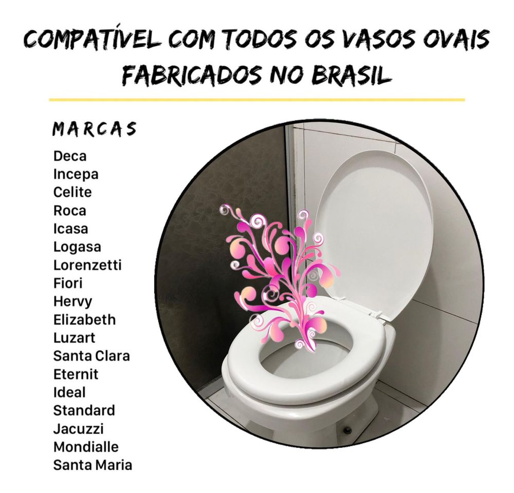 Assento Almofadado Oval Perfumado Branco Astra
