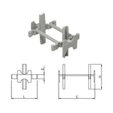 Espacador para Bloco De Vidro C/ 10 Cortag - Thony Ferragem