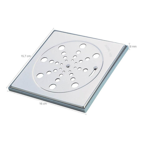 Grelha Inox Quadrada 150mm C/ Fecho C/ Moldura Jackwal - Thony Ferragem