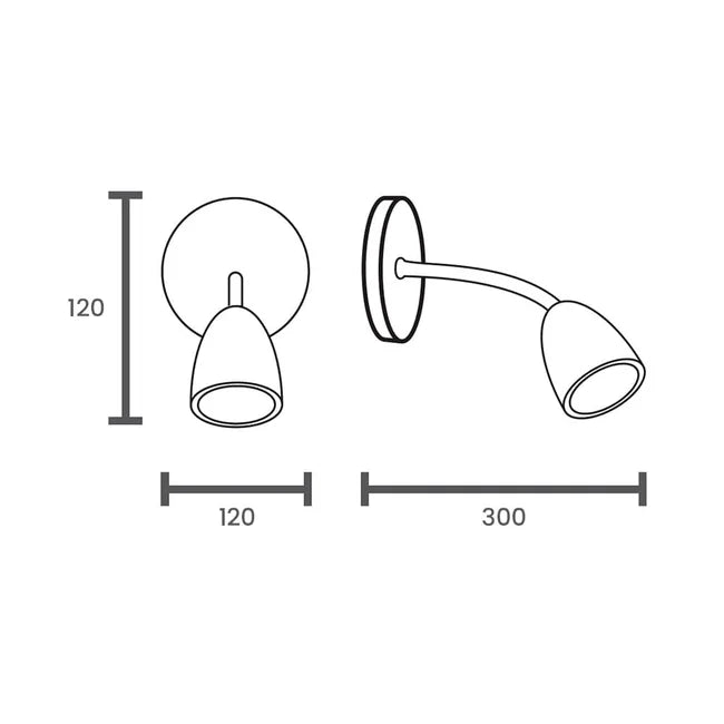 Arandela Led Direct Articulavel 4W 3000K Taschibra - Thony Ferragem