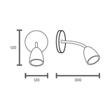 Arandela Led Direct Articulavel 4W 3000K Taschibra - Thony Ferragem