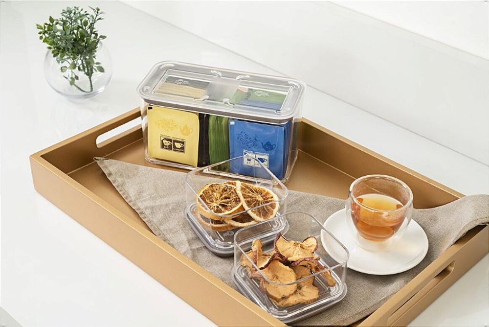 Pote Hermético Retangular  1,3L Cristal Coza