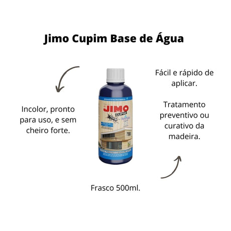 Mata Cupim Incolor Base Água 900ml Jimo - Thony Ferragem