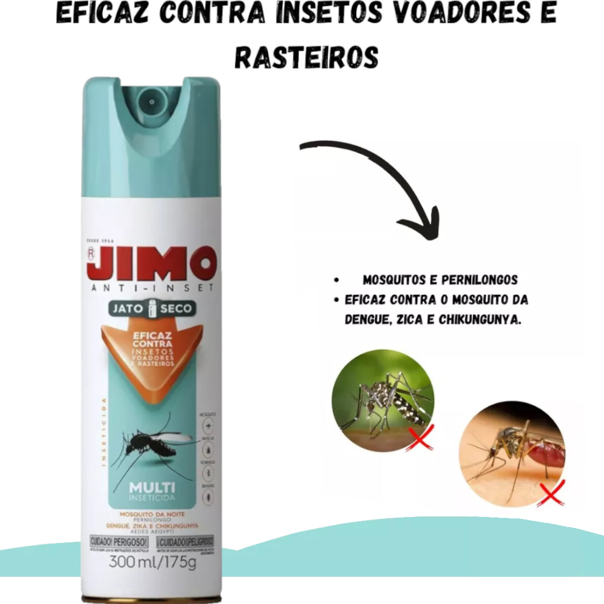 Anti-Inset Jato Seco 300ml Jimo