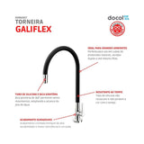 Torneira de Mesa para Cozinha Preto Galiflex Docol - Thony Ferragem