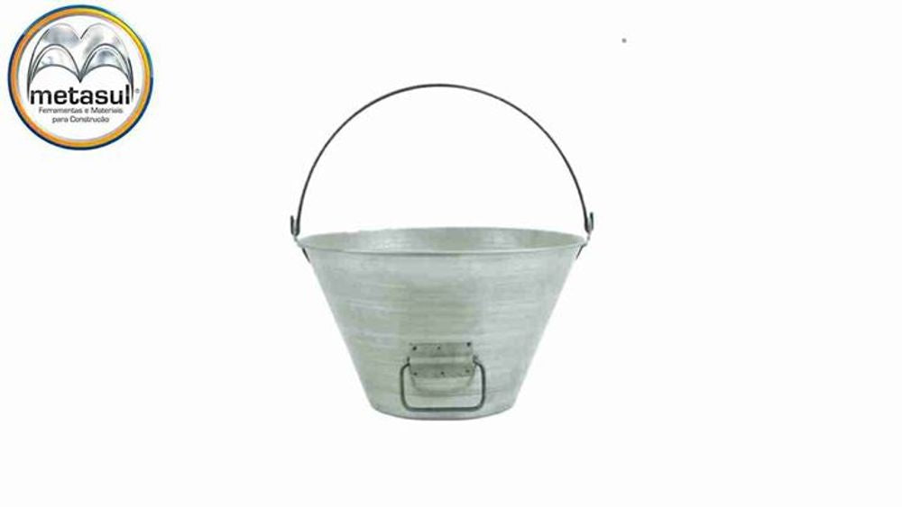 Balde Pedreiro Metal 10lts Metasul