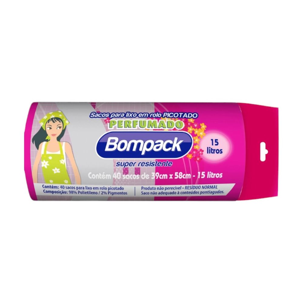 Saco De Lixo Moca Perfumado 15l  Bompack - Thony Ferragem