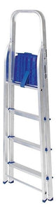 Escada Alumínio 4 Degraus  Prateado/ Azul 5102 Mor - Thony Ferragem