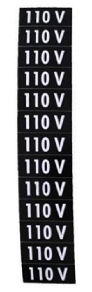 Placa Sinalizadora 15x36x0,8cm 127v Cartela C/13pc - Thony Ferragem