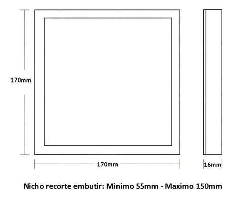 Painel Frameless Taschibra 24w Embutir 3000k Quadrado 110v/2 - Thony Ferragem