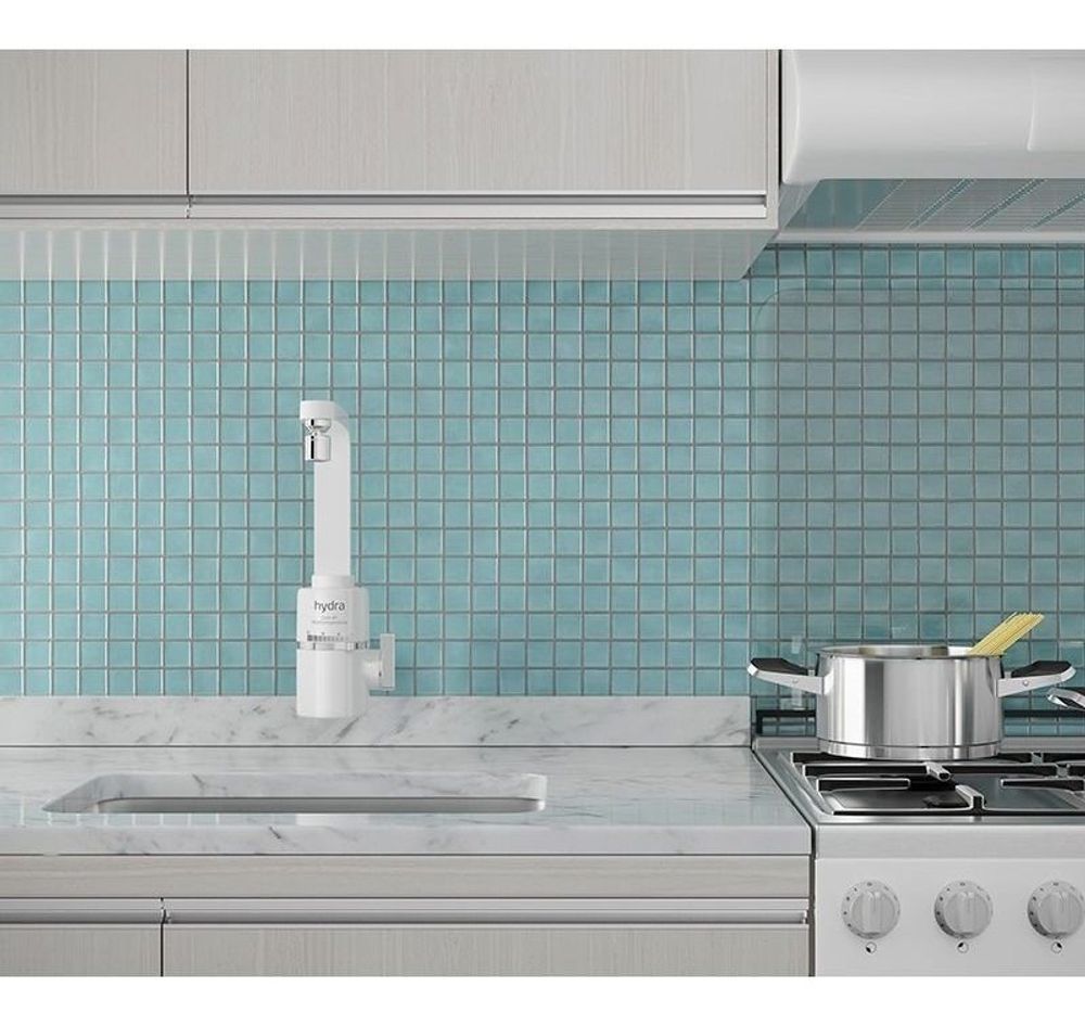 Torneira Elétrica Slim 4t P/ Parede 5500w Branca 220v Hydra