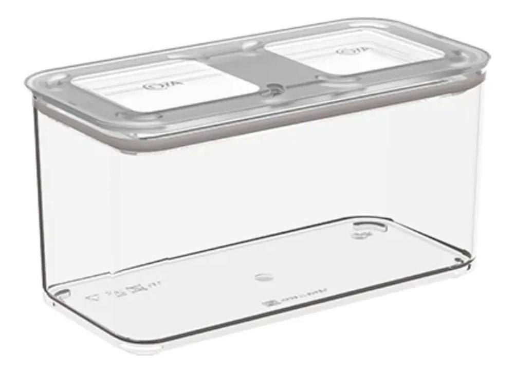 Pote Hermético Retangular  1,3L Cristal Coza