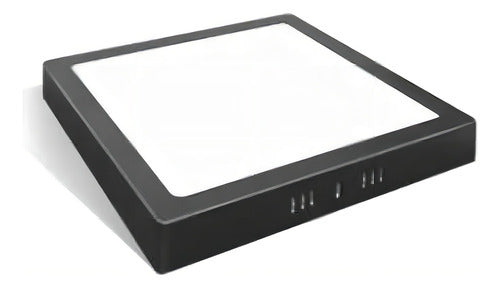 Plafon De Led Taschibra 18w Quadrado Preto Sobrepor Bivolt Cor Luz Neutra 4000k 110v/220v