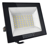 REFLETOR LED SLIM 50W 3000K BIVOLT PRETO