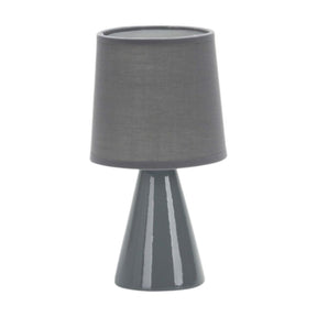 Abajur Ceramica Pottery E27 25cm Cinza - Thony Ferragem