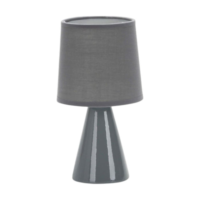 Abajur Ceramica Pottery E27 25cm Cinza - Thony Ferragem