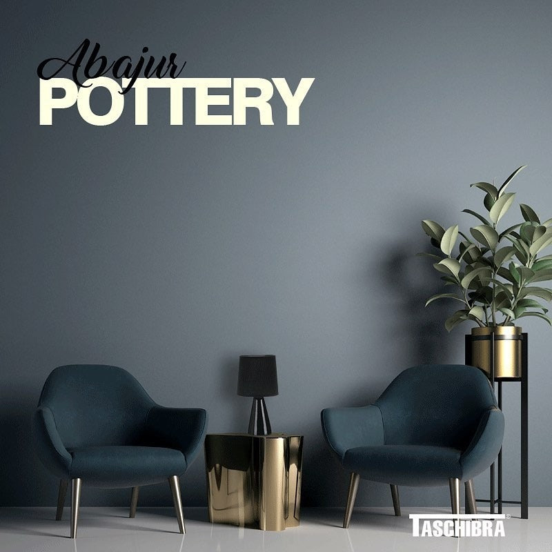 Abajur Ceramica Pottery E27 25cm  Preto Taschibra